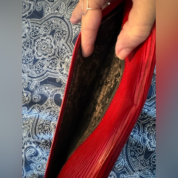 Authentic Louis Vuitton Red Epi Art Deco Clutch - Picture 10 of 12